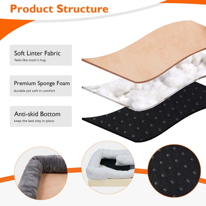 L XL 2XL 3XL Dog Bed Super Soft Orthopedic Foam Pet Bed