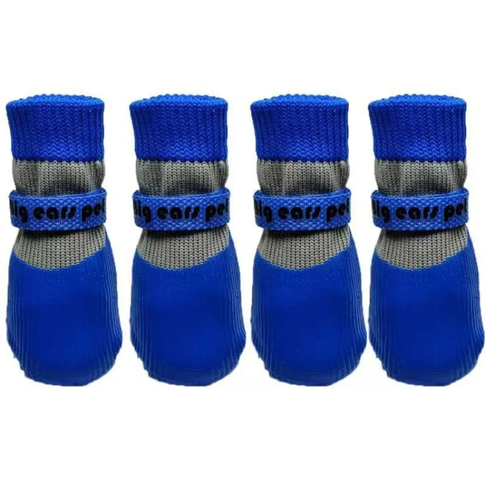 4PCS Waterproof Winter Dog Shoes