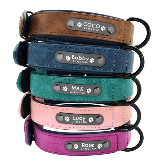 Personalized Name ID Tags Dog Collars