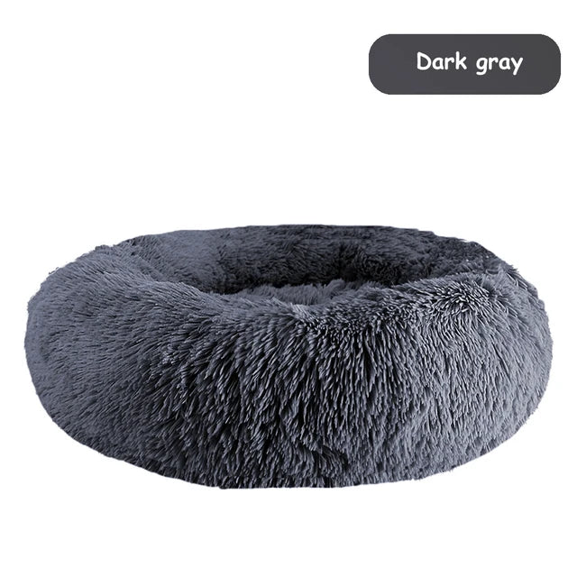 Donut Dog Bed Warm, Plush Pet bed, Calming Beds