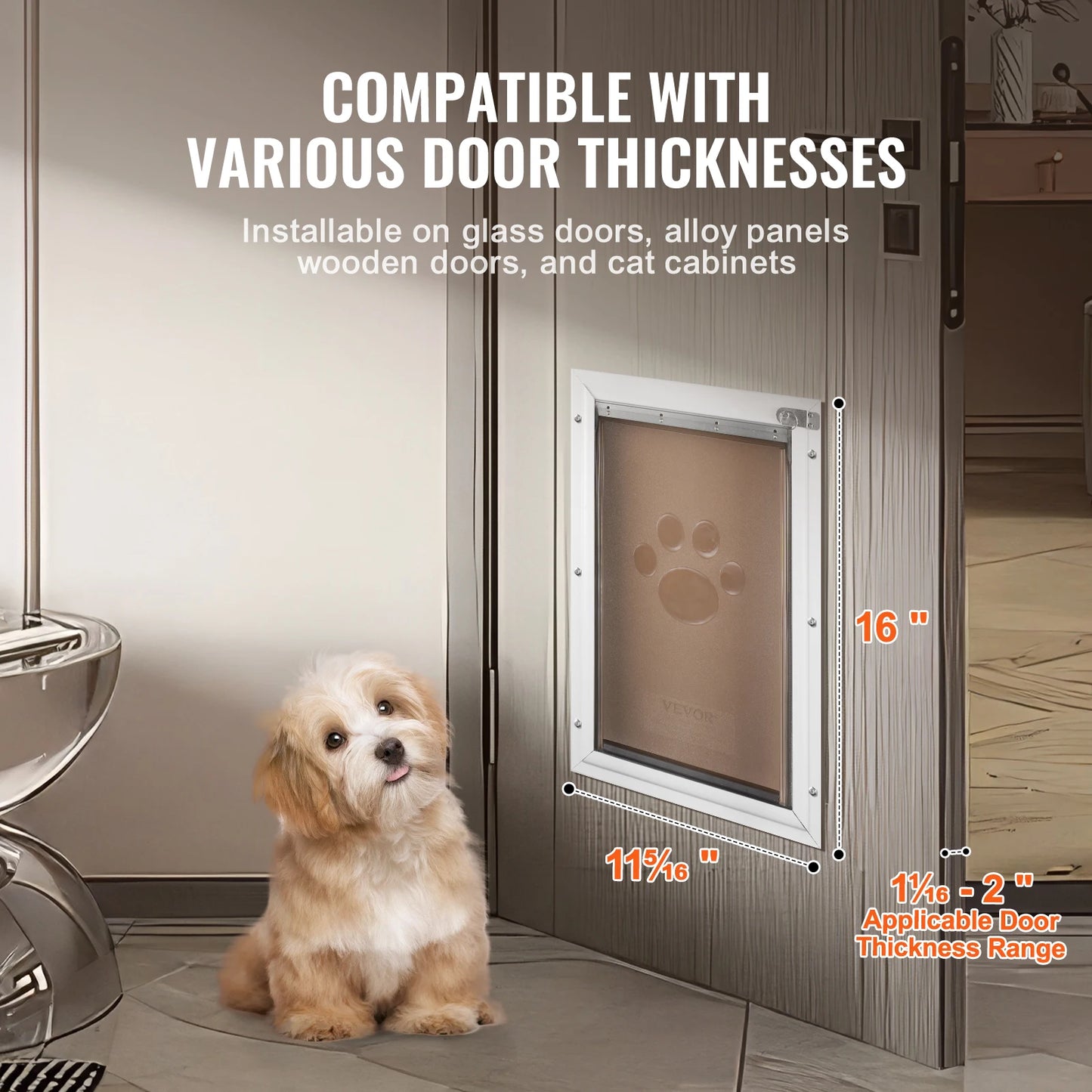 With Flap System Weatherproof Doggy Door
