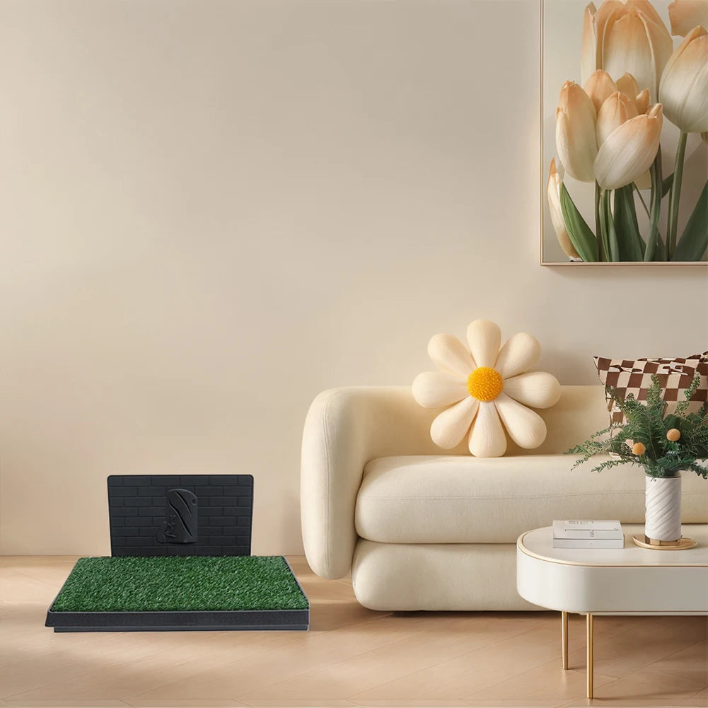 Dog Grass Pad with Large Tray Reusable Training Pads