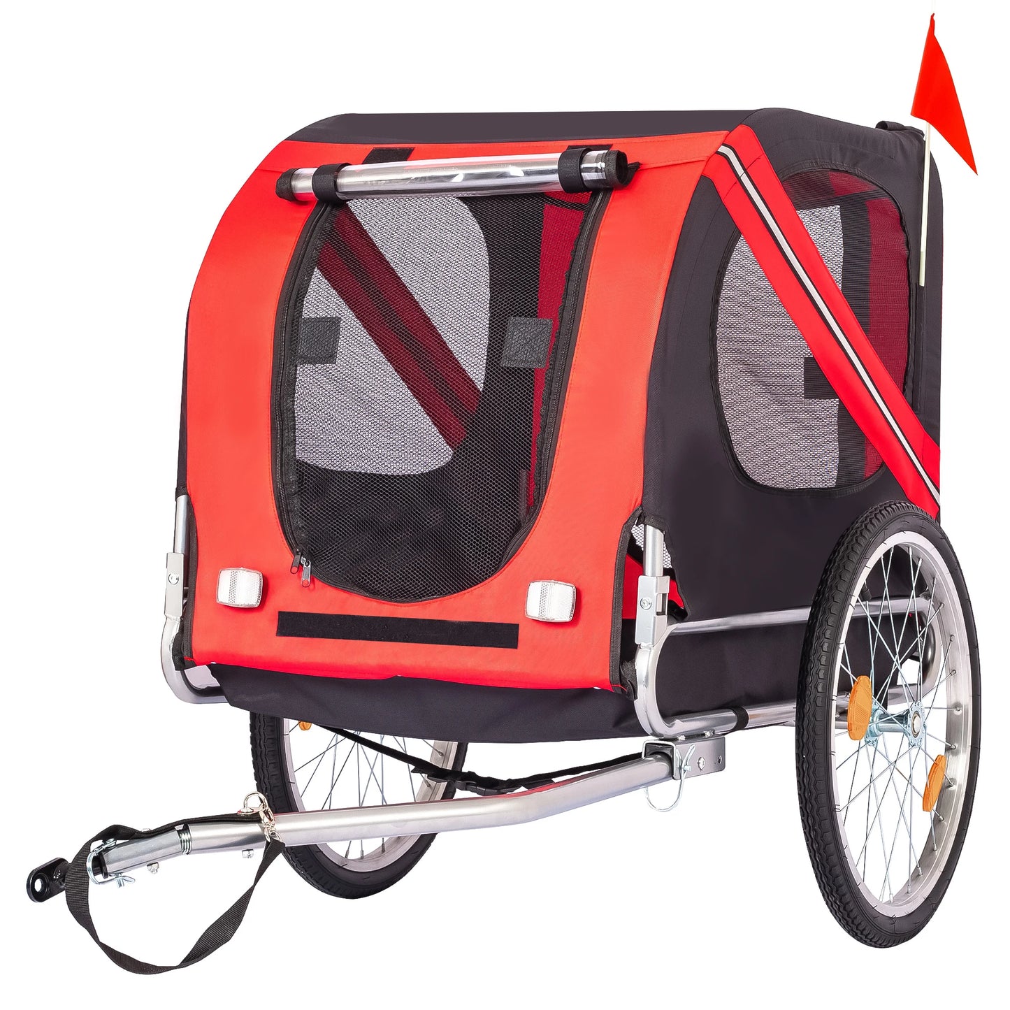 Steel Dog Bike Trailer with Universal Bicycle Coupler