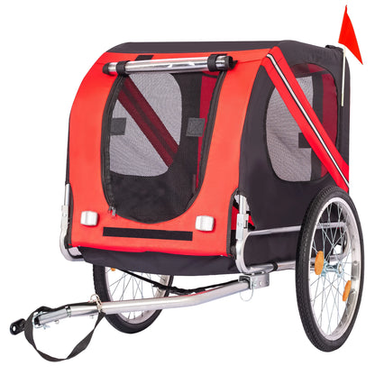 Steel Dog Bike Trailer with Universal Bicycle Coupler