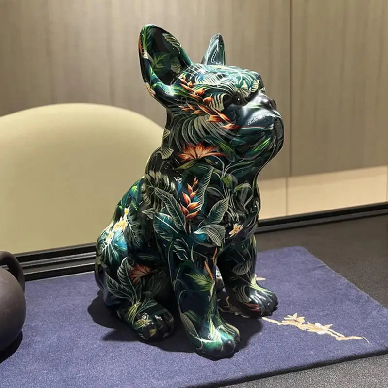 French Bulldog Home Decorations Graffiti Dog Statue