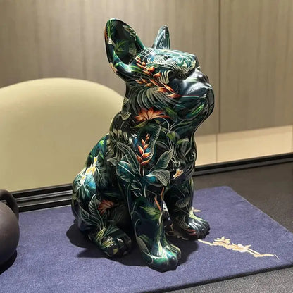 French Bulldog Home Decorations Graffiti Dog Statue