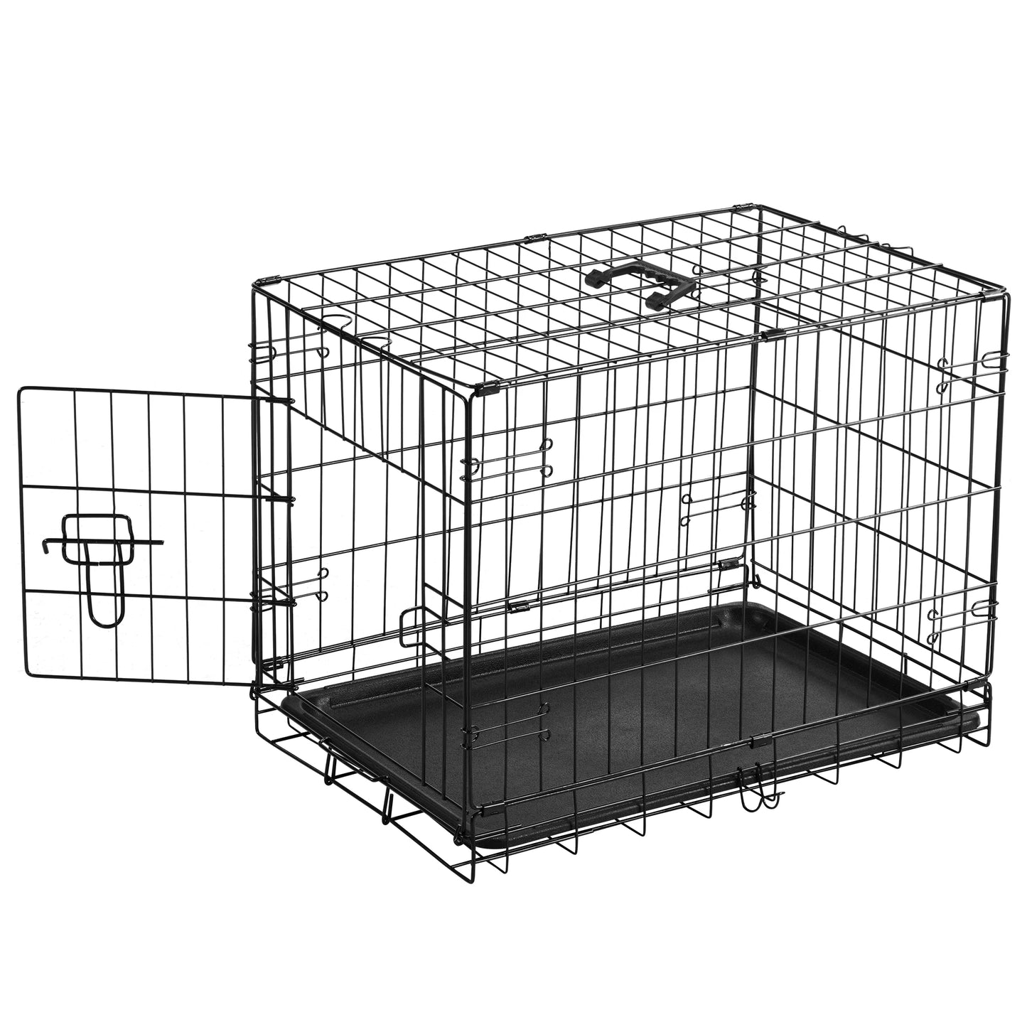 Single Door 30 Inch Folding Metal Wire Dog Kennel