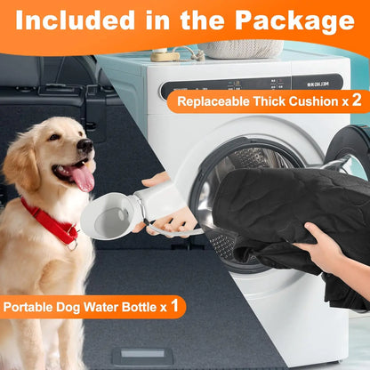 Car Back Seat Dog Cover with Hard Bottom