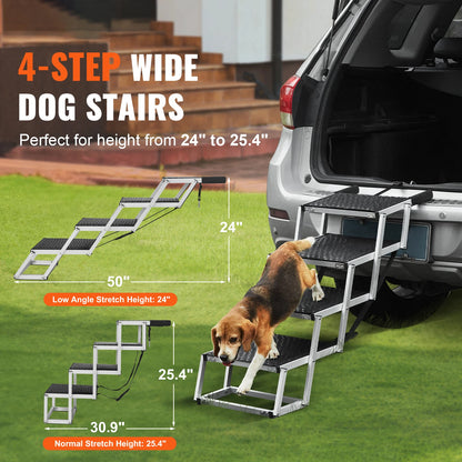 Dog Car Stair Steps, Portable Pet Steps