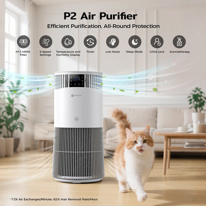 P2 Air Purifier for Pet Allergy Sufferers 843 m³/h