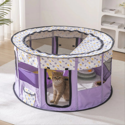 Foldable Mesh Ventilated Circular Cat Nest Out