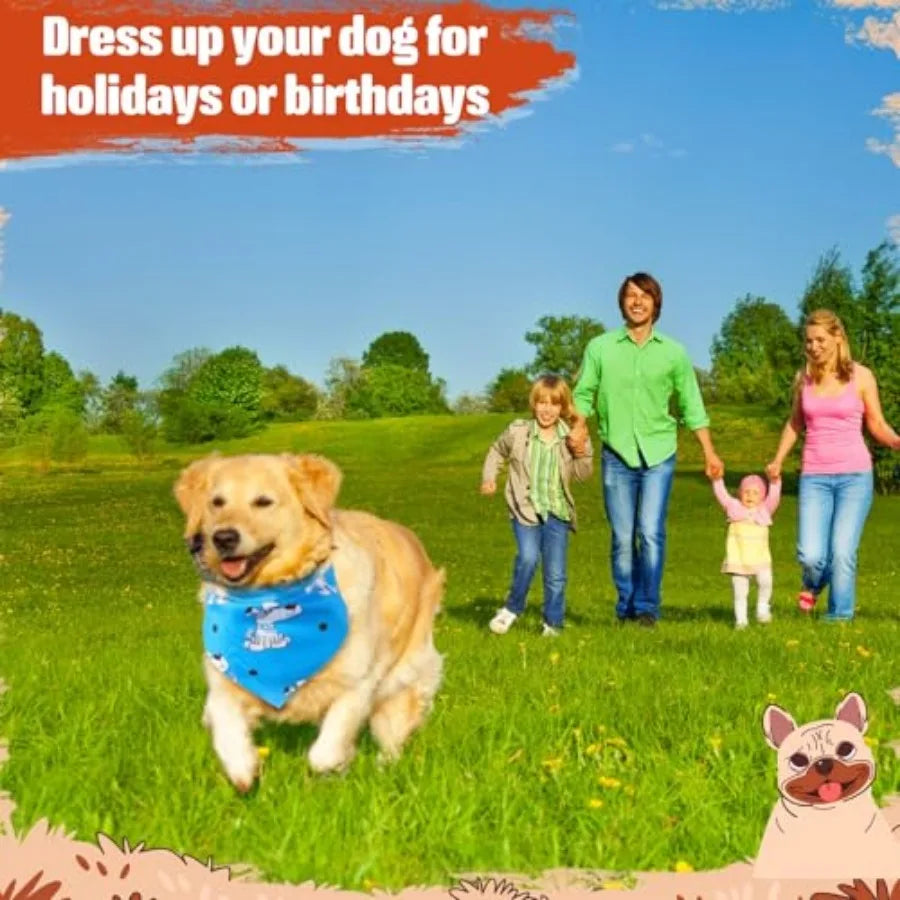 108 Pcs Dog Bandanas and Neck Ties Set