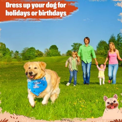 108 Pcs Dog Bandanas and Neck Ties Set