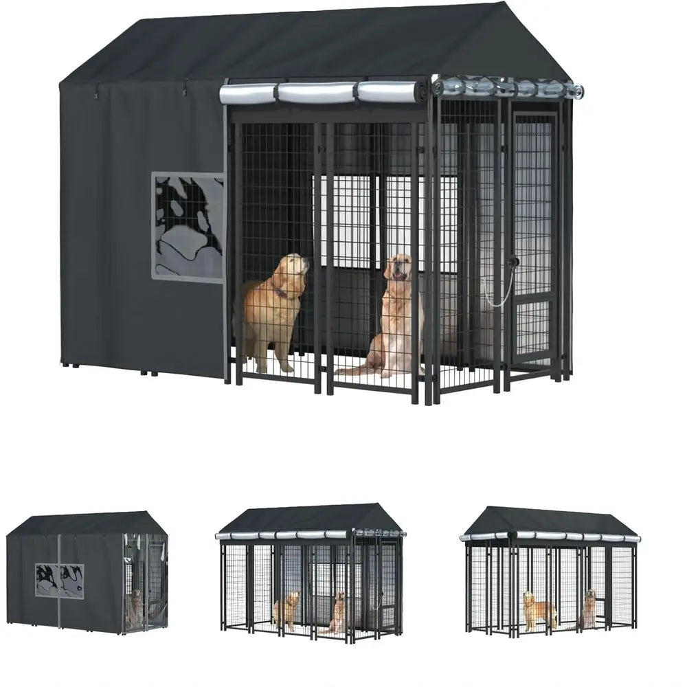 Outdoor Dog Kennel COVER - Heavy Duty Waterproof Cover