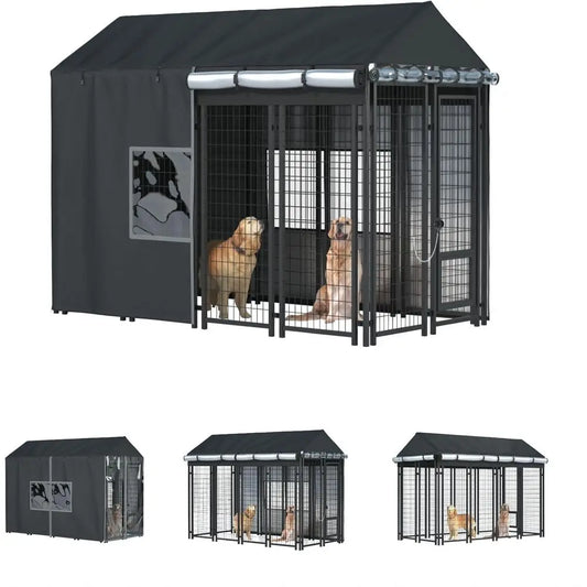 Outdoor Dog Kennel COVER - Heavy Duty Waterproof Cover
