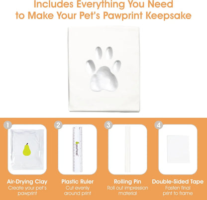 Pet Memorial Box & Paw Print Kit, Keepsake Urn