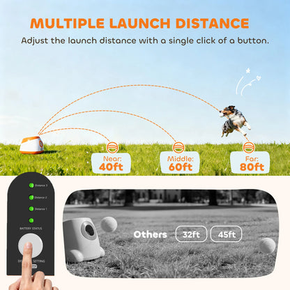 Automatic Dog Ball Launcher Toy with Remote