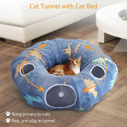 Foldable Cat Tunnel – Interactive Play System