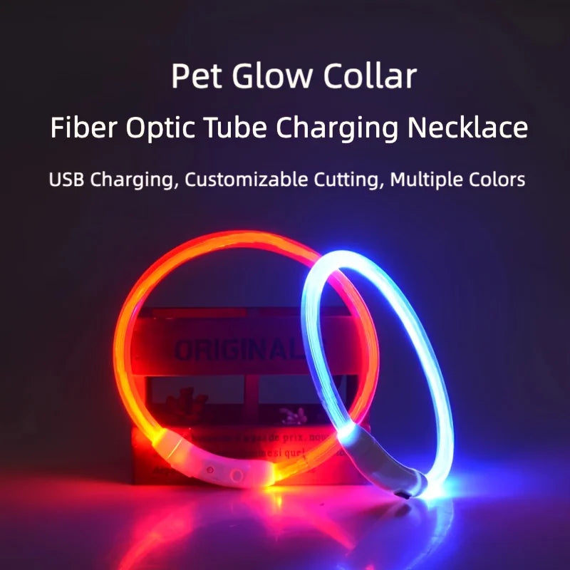 LED Dog Collar USB Rechargeable